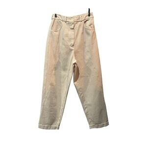 Cordera Crosswise Seam Pants Natural Organic Cotton High Rise Spain Medium/Large